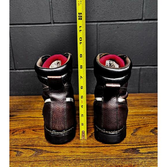DICKIES Brown Leather Steel Toe Work Boots Men’s Sz 10 - Picture 4 of 8